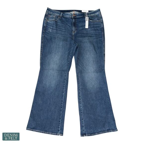 Chicos Denim - Chico’s Define Me Curvy Flare Jeans Blue Stretch Denim Size 20R Women’s Flared